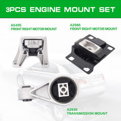 Loongrie engine mount set 3 rear view, helps stabilize the engine and reduce vibrations.