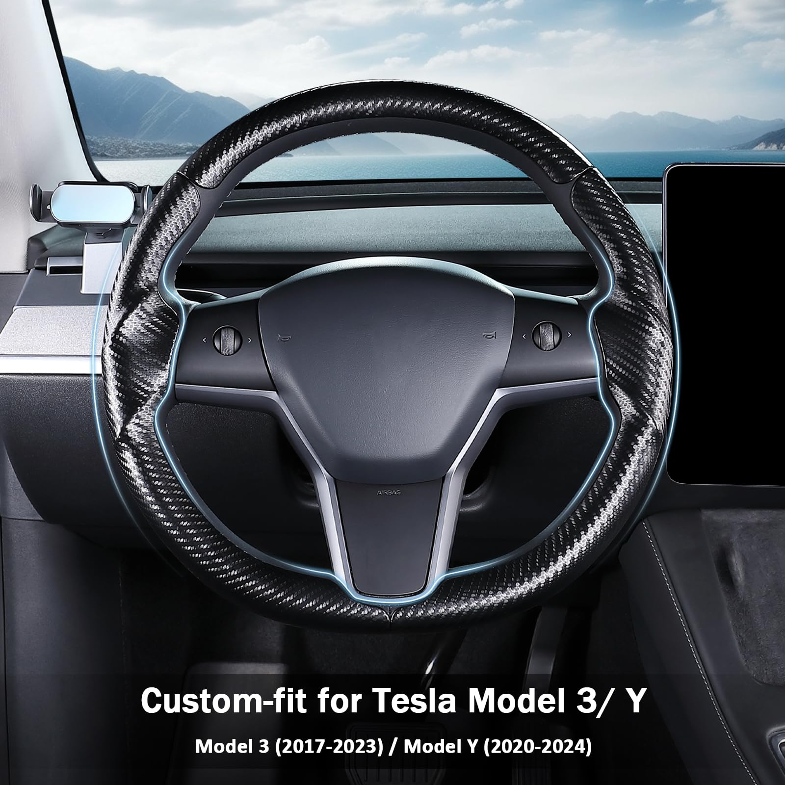 Lophnix steering wheel cover installed in one minute.