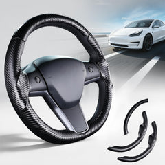 Lophnix Tesla Model 3 steering cover with glove-like grip.