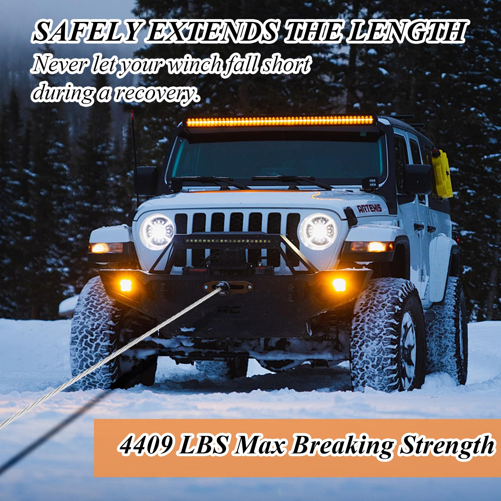 LOPYXBR 6x19-core winch cable delivers high strength and longevity.