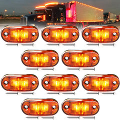 LOQOMI 20 pack LED trailer lights with amber and red lenses for universal DC12-24V use