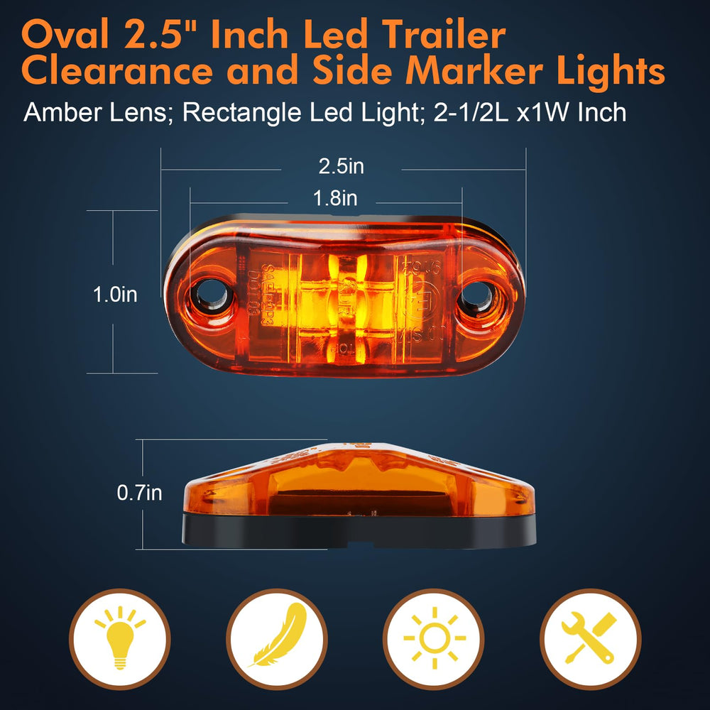 LOQOMI universal 12-24V trailer lights fit trucks vans RVs boats