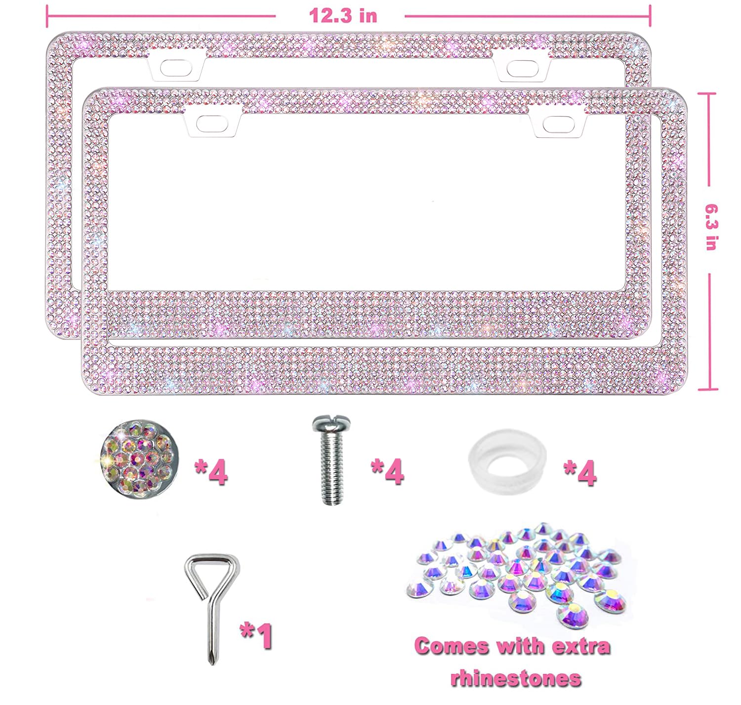 Installation kit included with two holders, anti-theft caps, and T-handle tool.