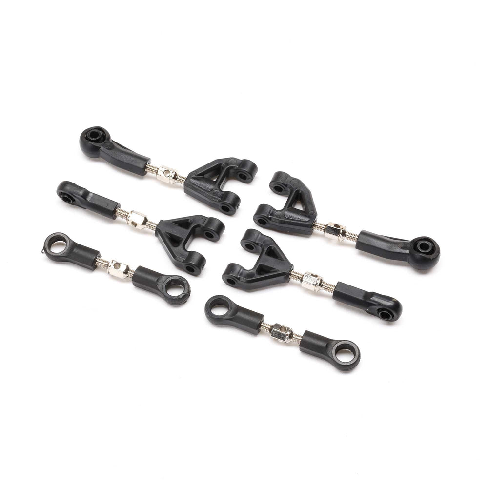 Losi GROM LOS-1923 front-rear camber links and adjustable steering links for improved handling.