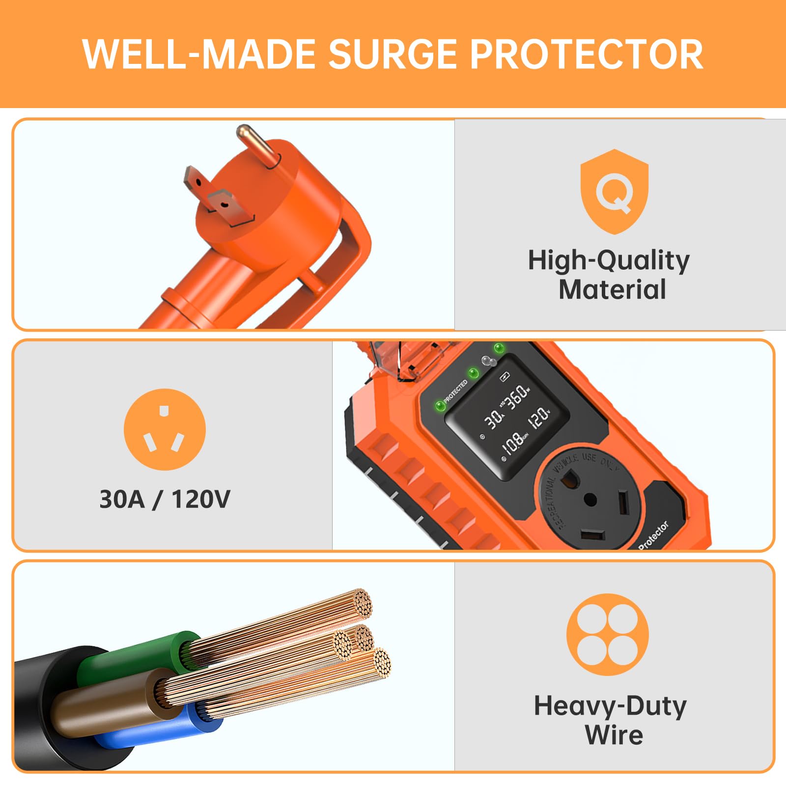 Losrik auto-shutoff protects your RV when voltage dips, reducing risk.