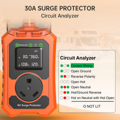Losrik RV surge protector waterproof cover protects the circuit during rain and sandstorms.