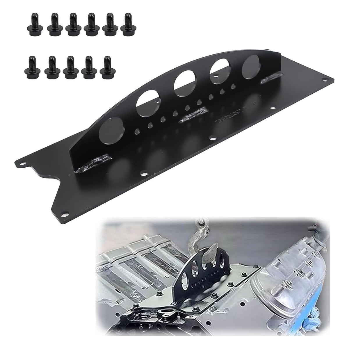 LOSTAR LSX lift plate front view for safe engine removal and balanced lift.