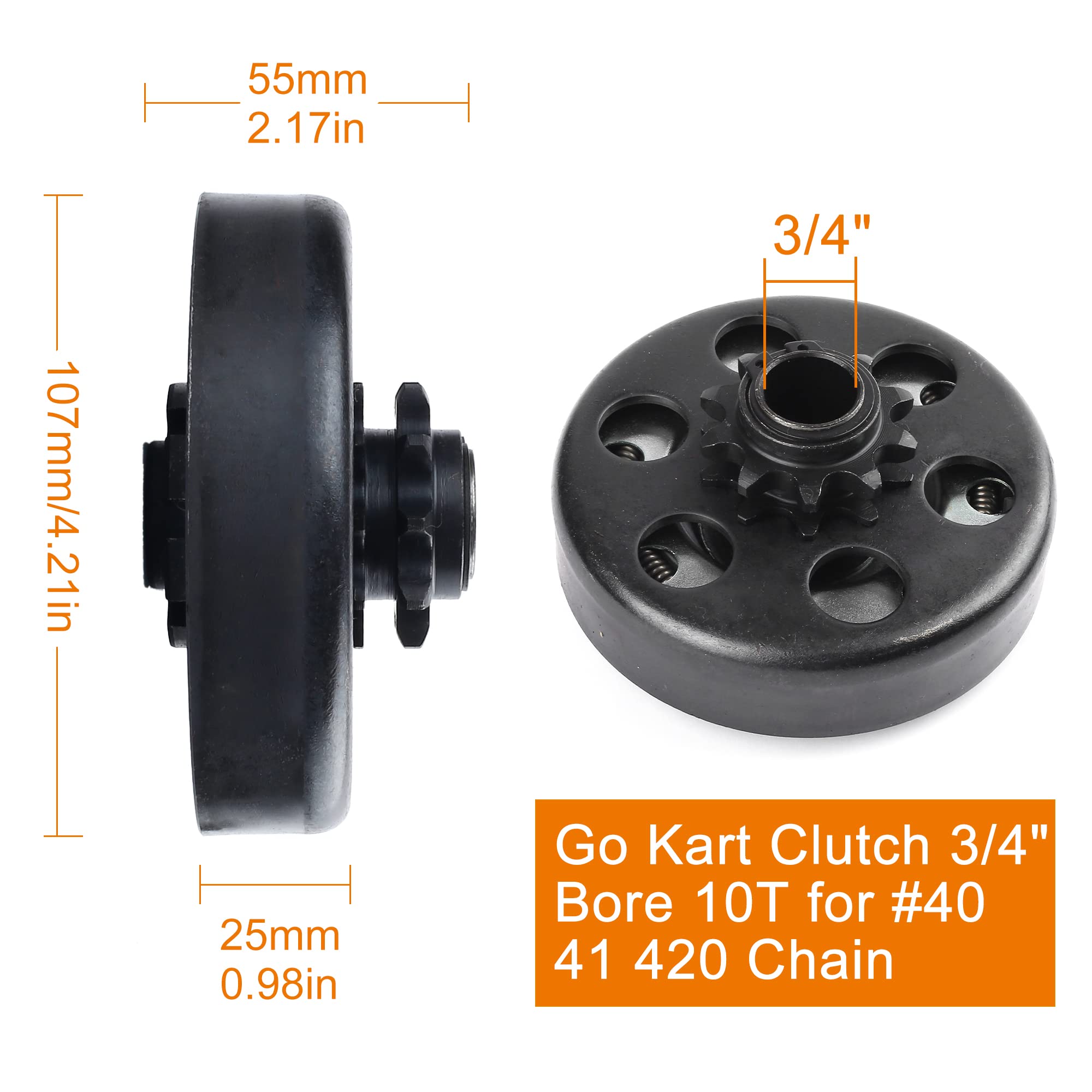 LotFancy Go Kart Clutch 10T gear for reliable drive