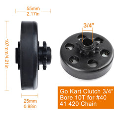 LotFancy Go Kart Clutch 10T gear for reliable drive