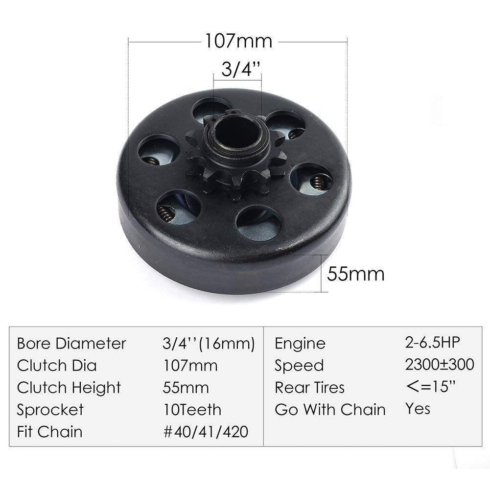 LotFancy Go Kart Clutch engine compatibility with Honda and Tecumseh
