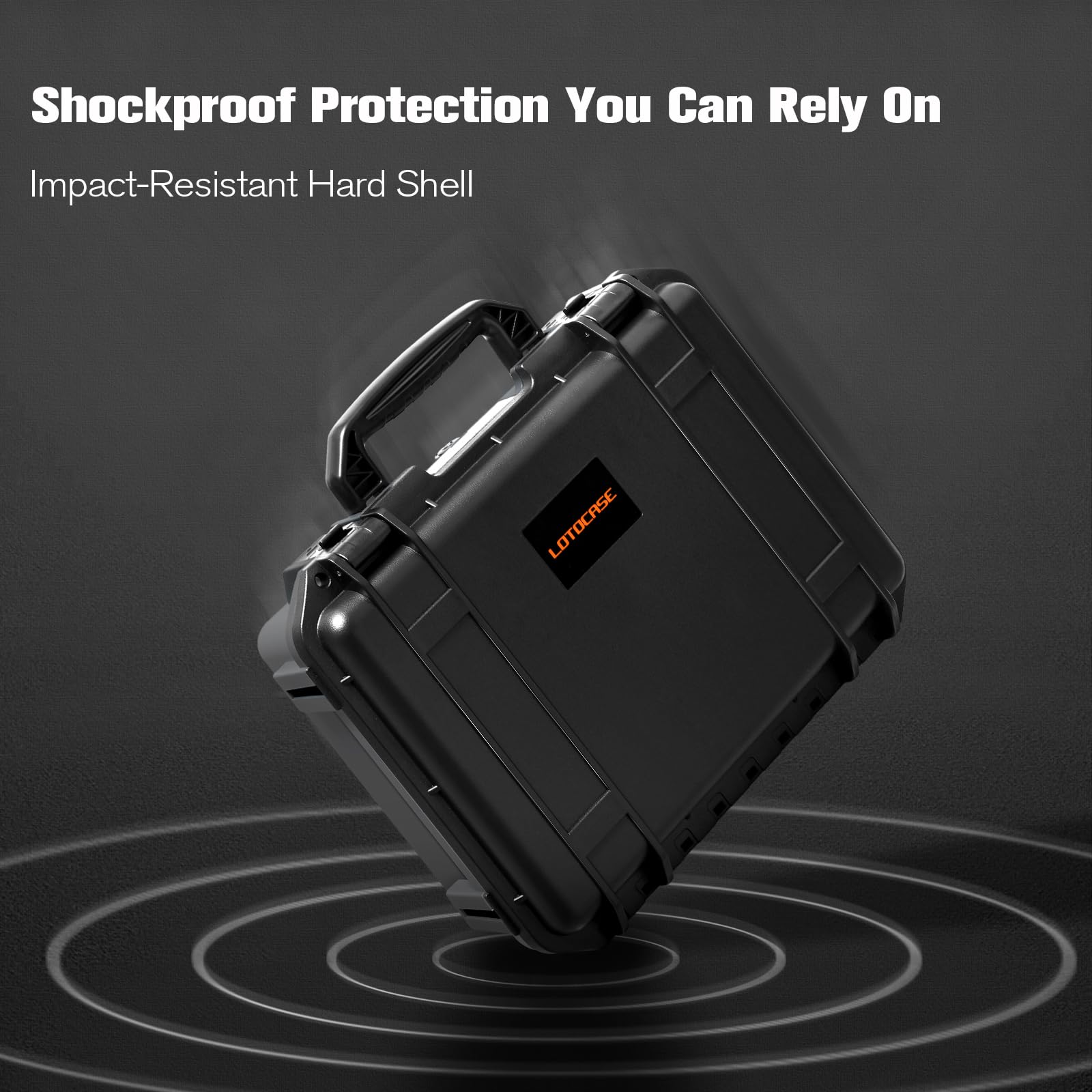 LOTOCASE compact-portable-case with reinforced handle for easy travel.