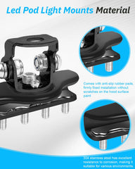 LOUZEZO anti-slip rubber pads protect paint during mounting.
