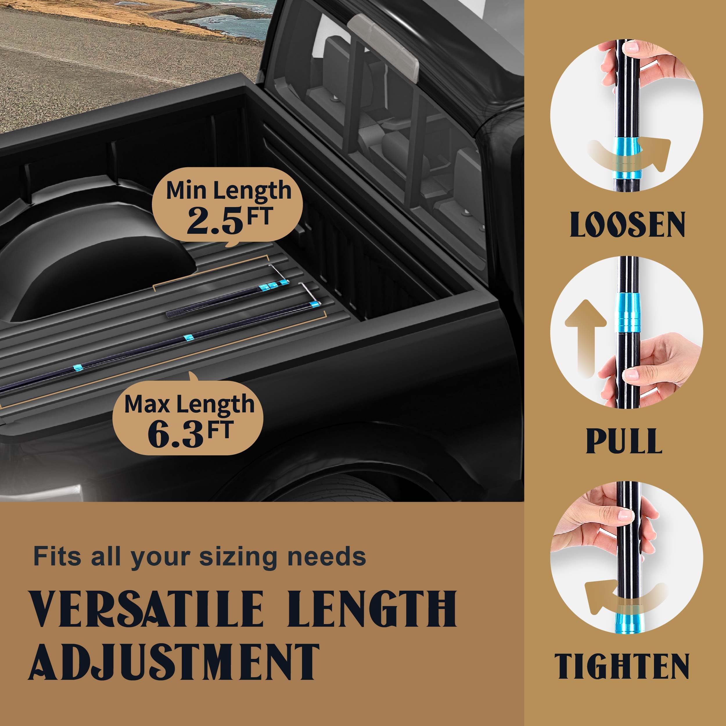 LOVEETA tool in a pickup bed for loading items