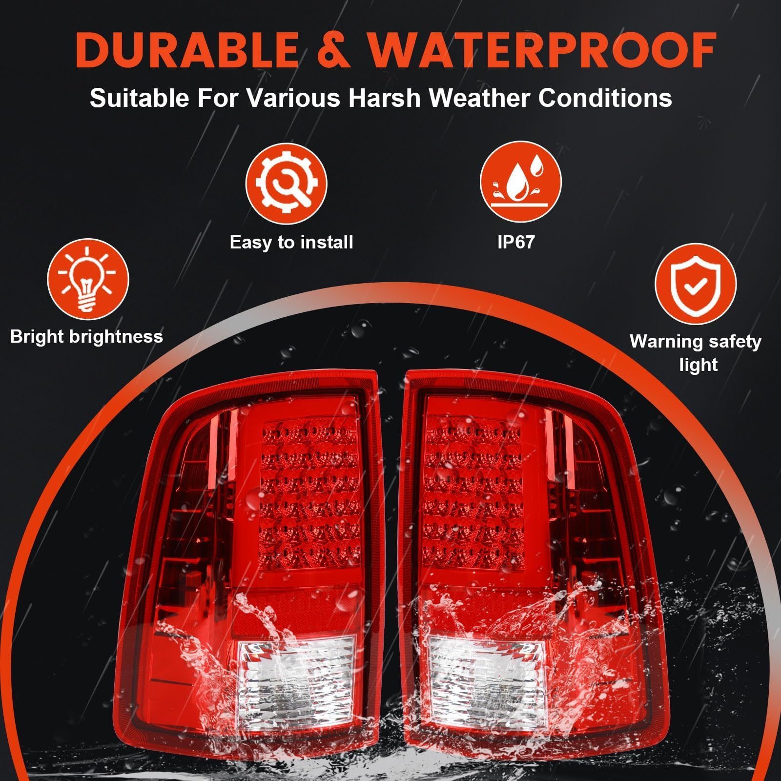 LOVELYNOV tail light with 3rd brake light, plug-and-play installation