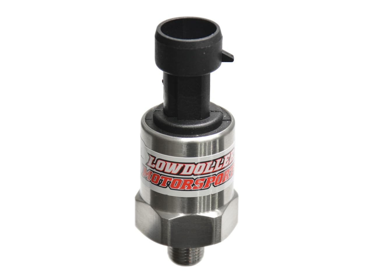 Lowdoller Motorsports 150 PSI pressure sensor with stainless body for EFI integration.