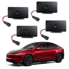 Loweeey 4K car door logo projector front-left with crisp 4K projection and no blue edge.