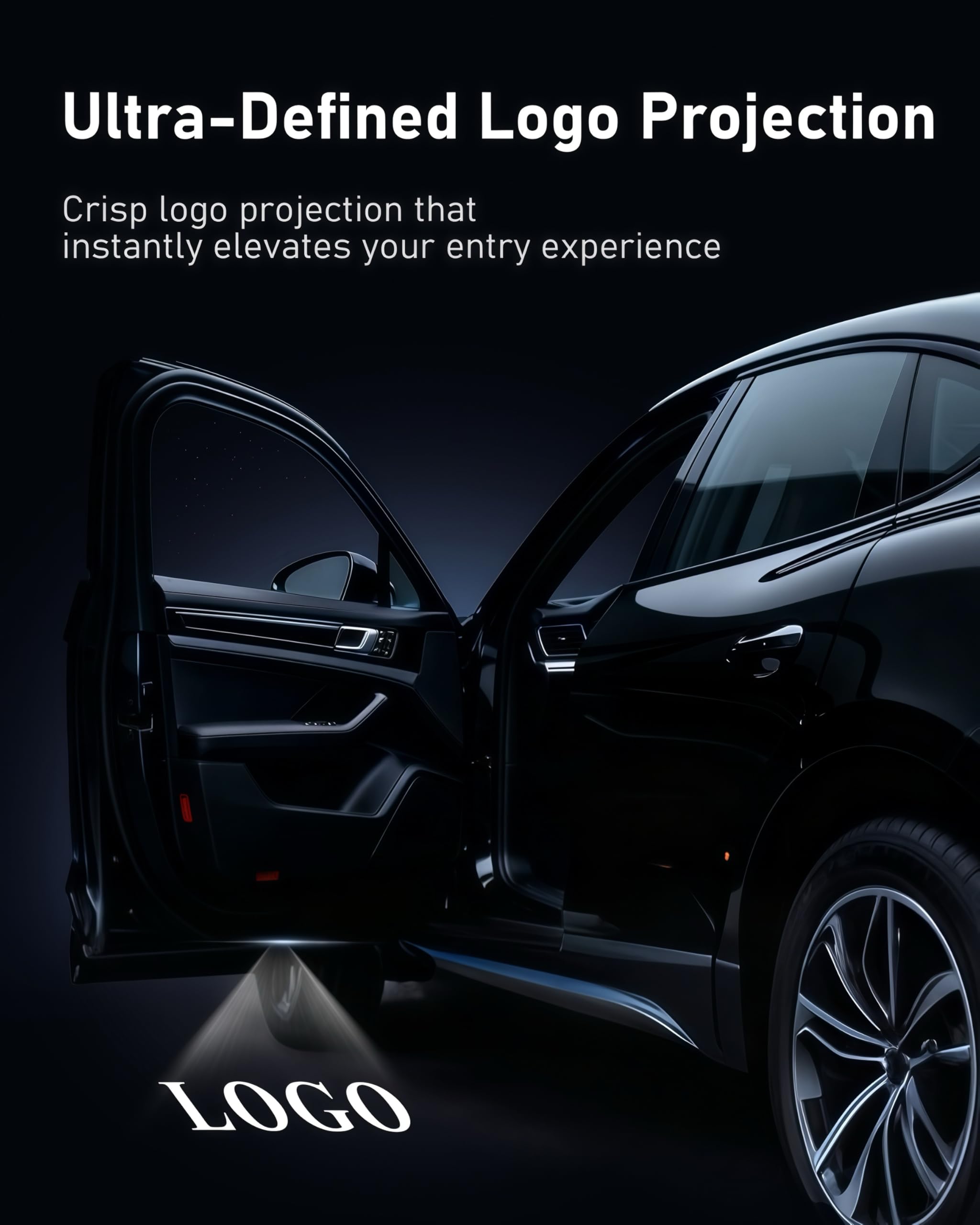 LOWEEY door light projector for A3 delivers vivid projection for safer, stylish entries.