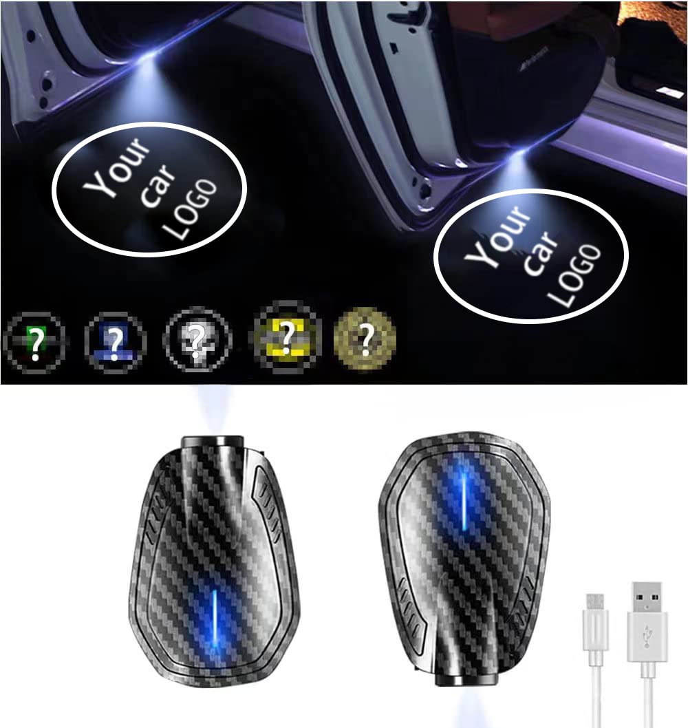 LOWEEY car door lights logo projector 2-pack casting a bright ground welcome light