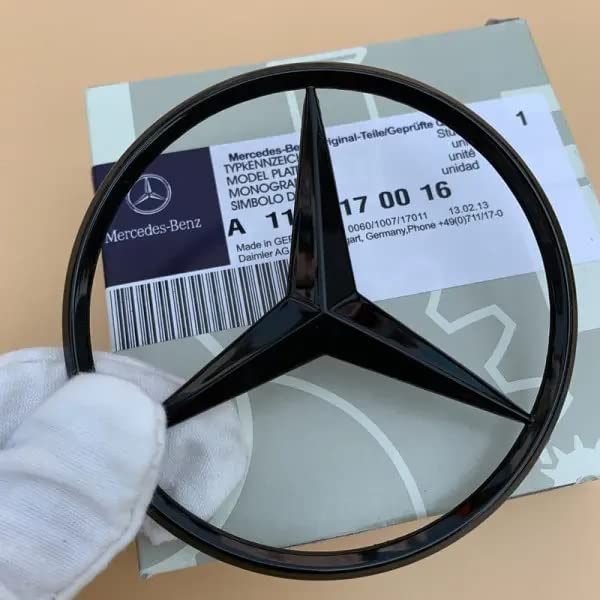 Lowiuaor 3D trunk emblem in bright black adds sporty flair to your car exterior.