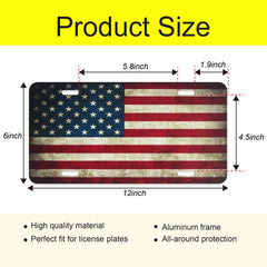 LoyaGour aluminum license plate with durable metallic finish for outdoor use