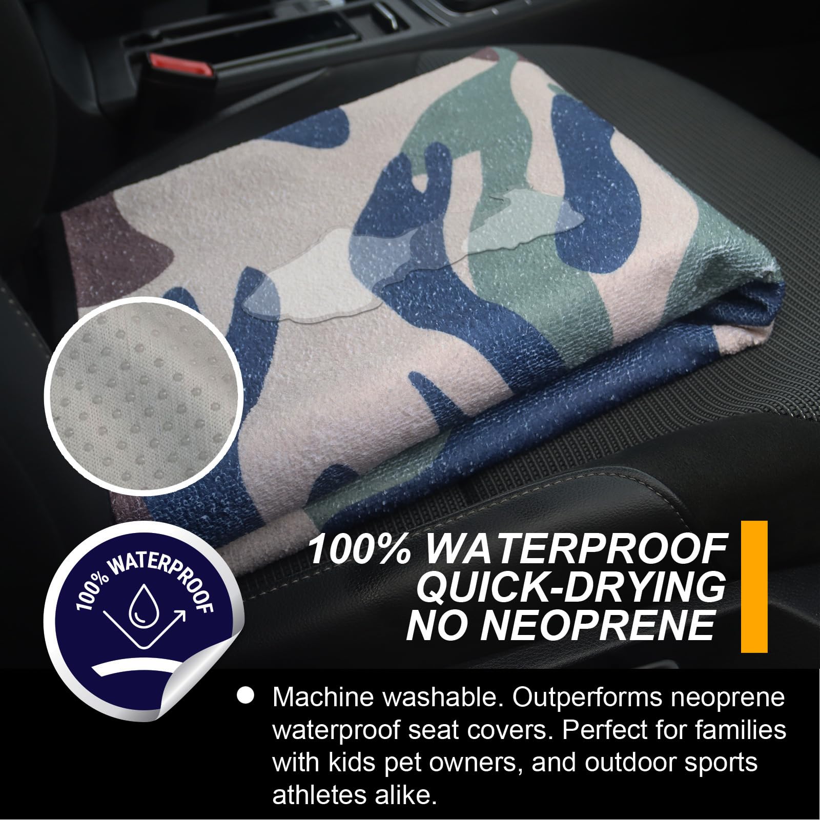 LoyaGour camouflage waterproof layer guards against moisture during rides.