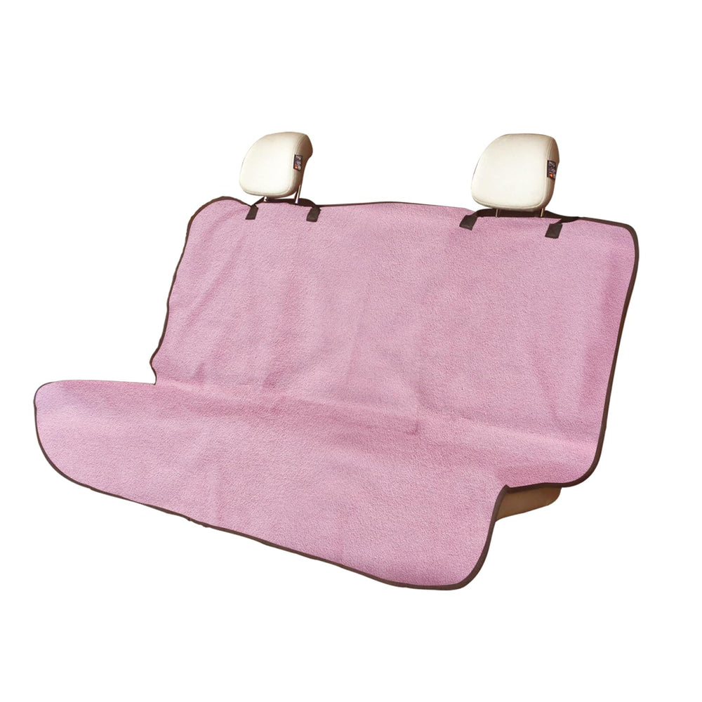 LoyaGour back seat cover pink waterproof protection for spills and moisture.