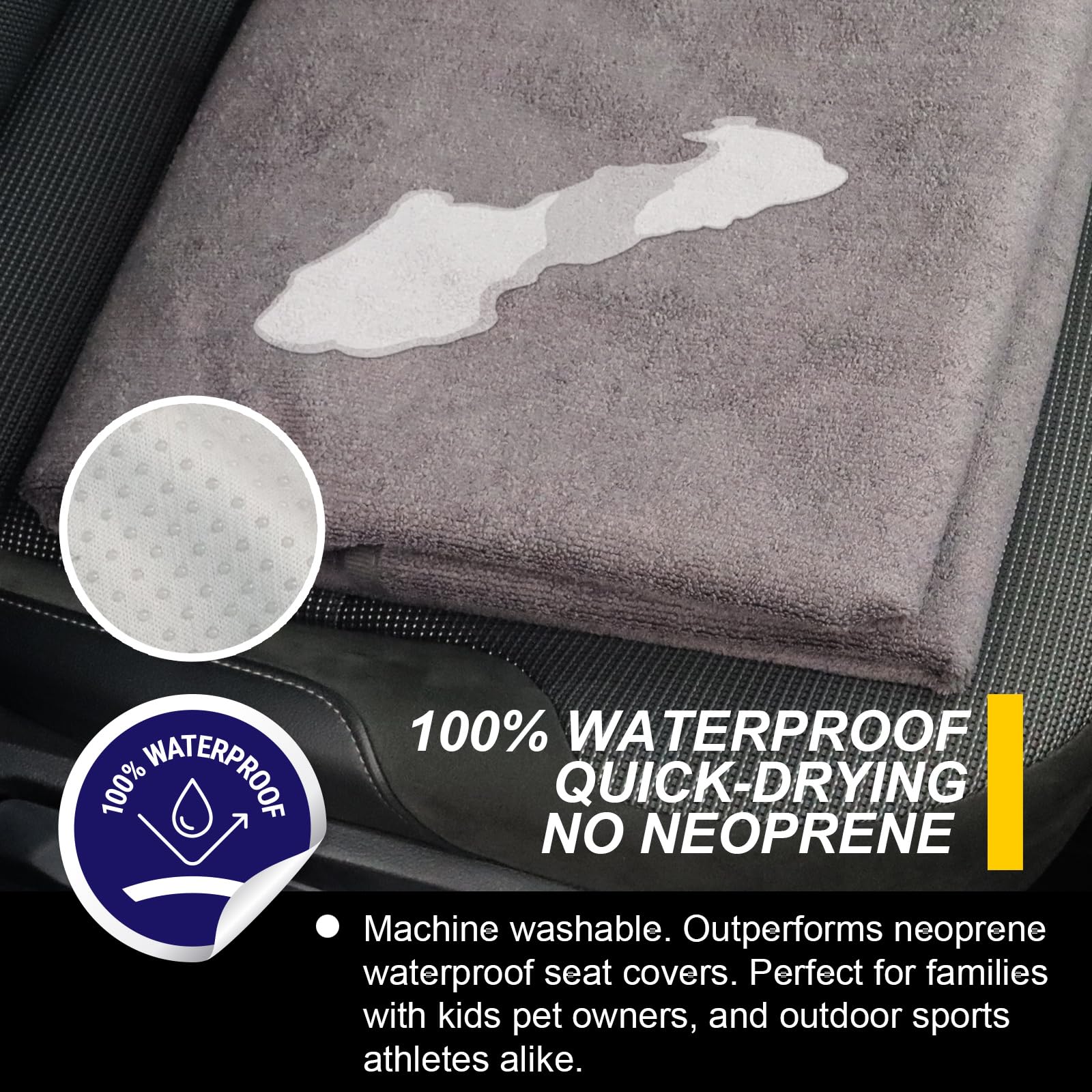 LoyaGour dog-and-kid-friendly-seat-cover helps reduce mess during trips.