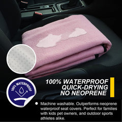 LoyaGour dog car seat cover pink sheds less fur and guards upholstery.