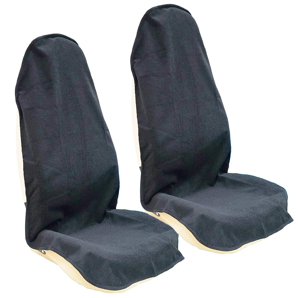 LoyaGour front-seat cover protector in black showing full-seat coverage for protection