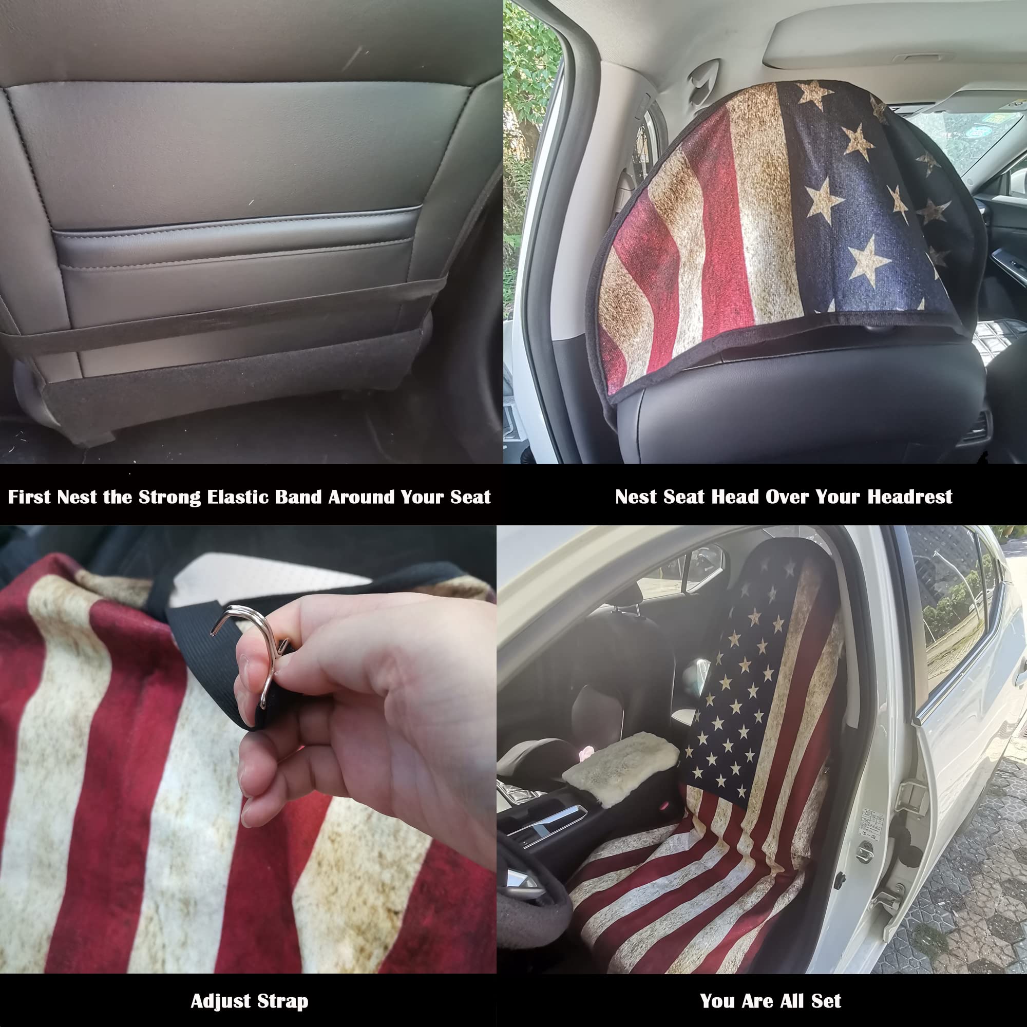 LoyaGour full-coverage seat towel protects the entire front bucket seat area.