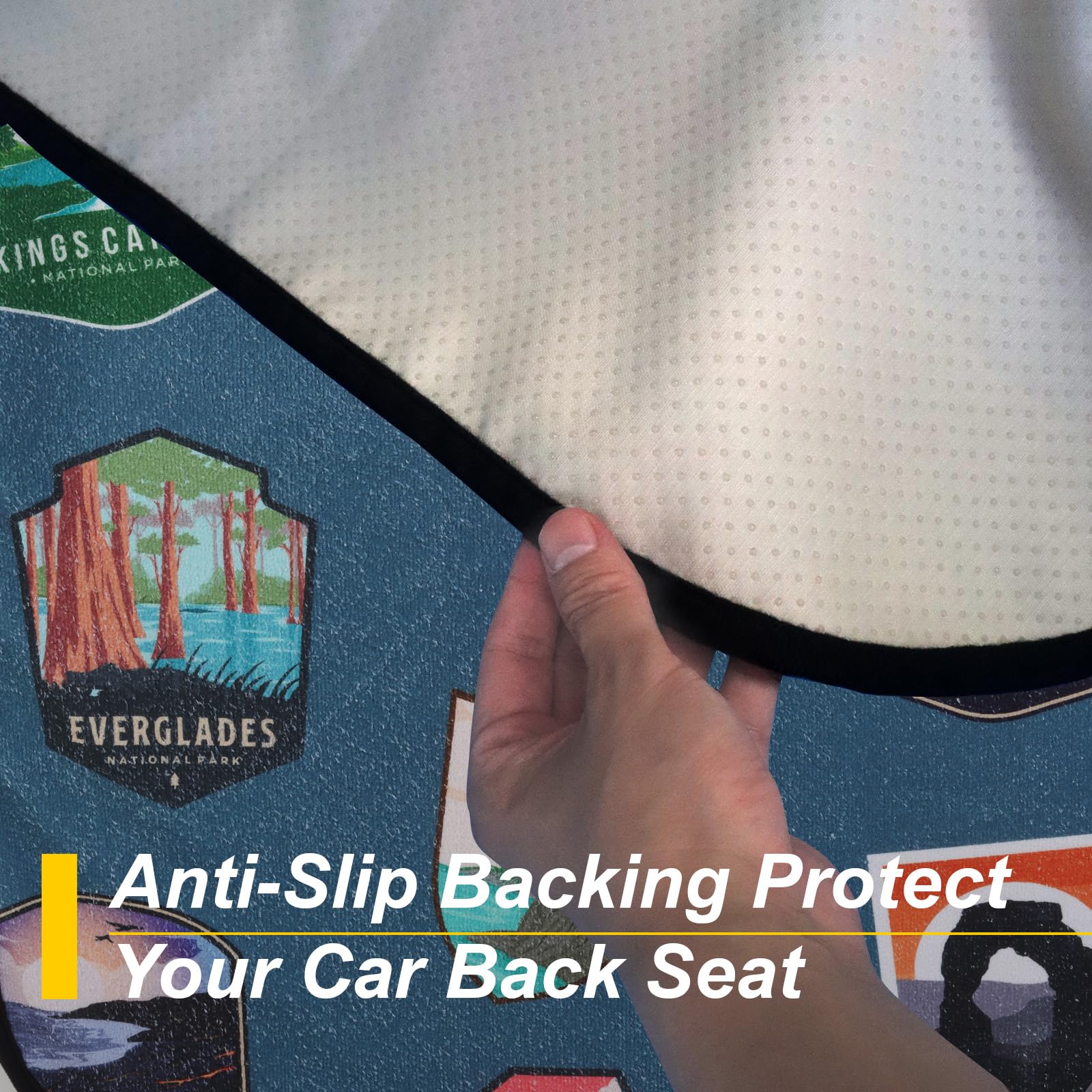 LoyaGour non-slip backing helps secure the cover on most vehicles