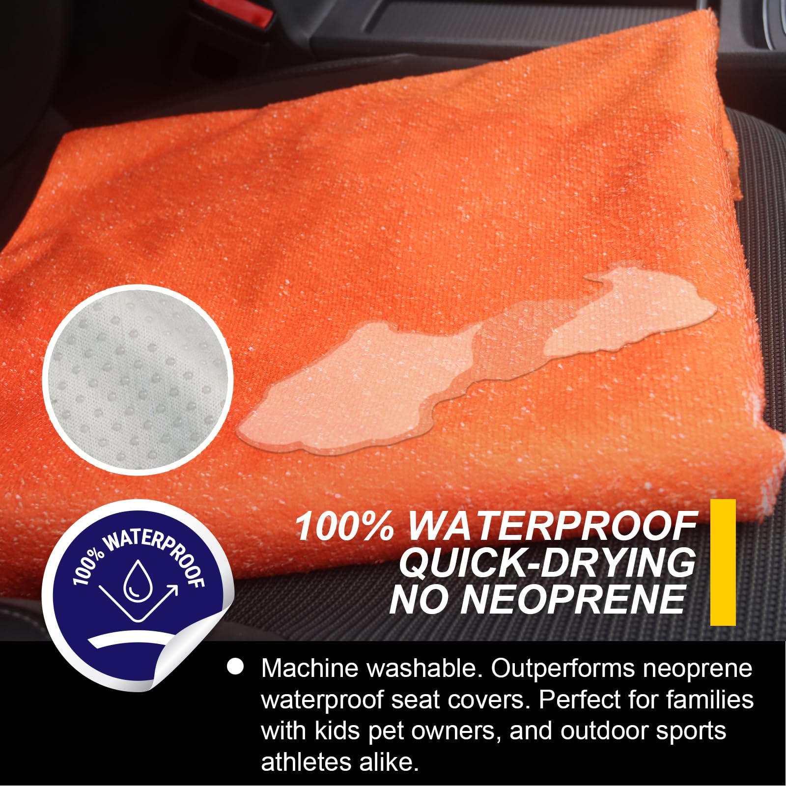 LoyaGour non-slip back seat keeps cover in place during driving.