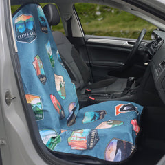 LoyaGour seat towel with national parks pattern provides moisture barrier