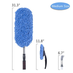 Loyakuu microfiber car duster extendable handle reaches hard to reach areas