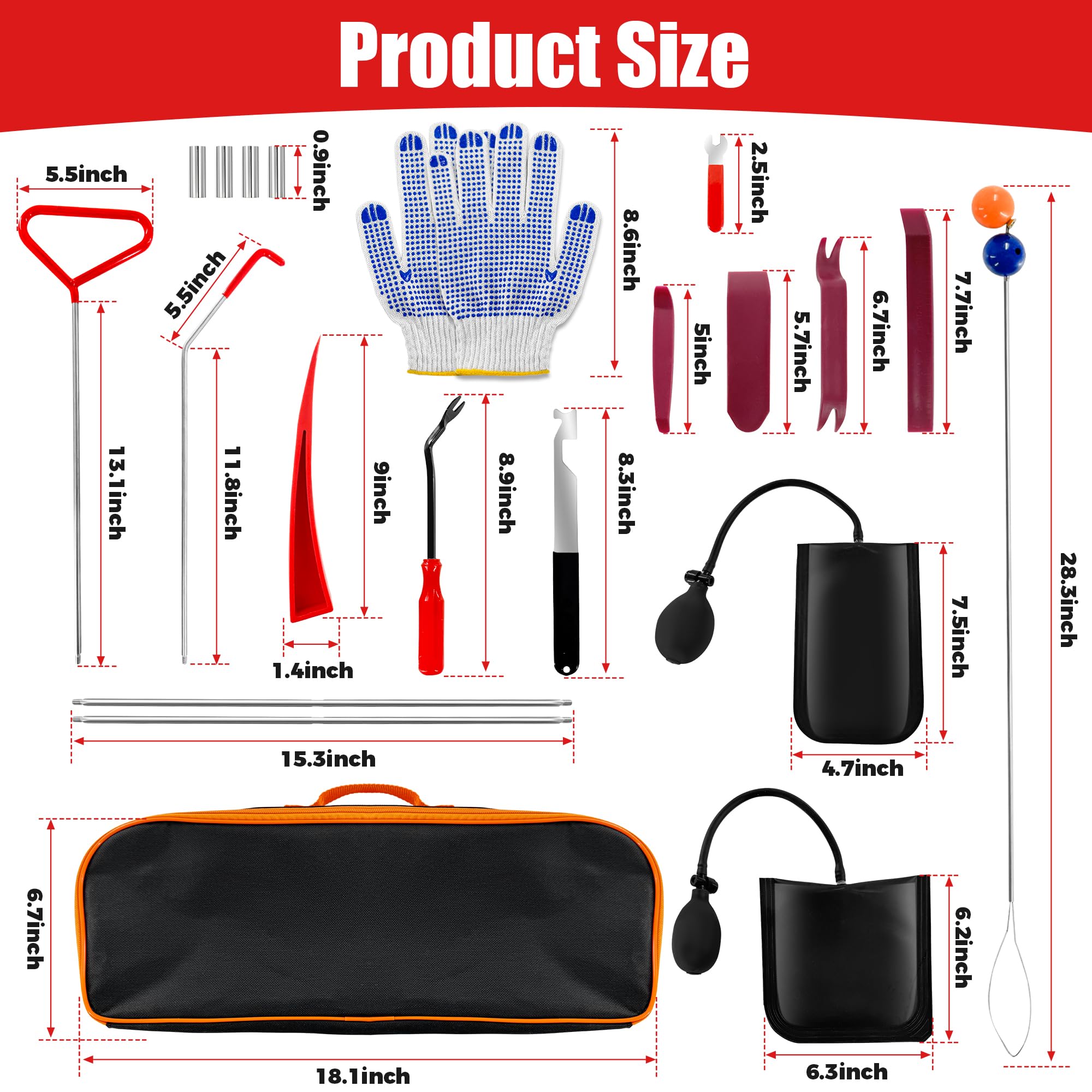 Loyala 22PCS portable storage bag open for tool access.