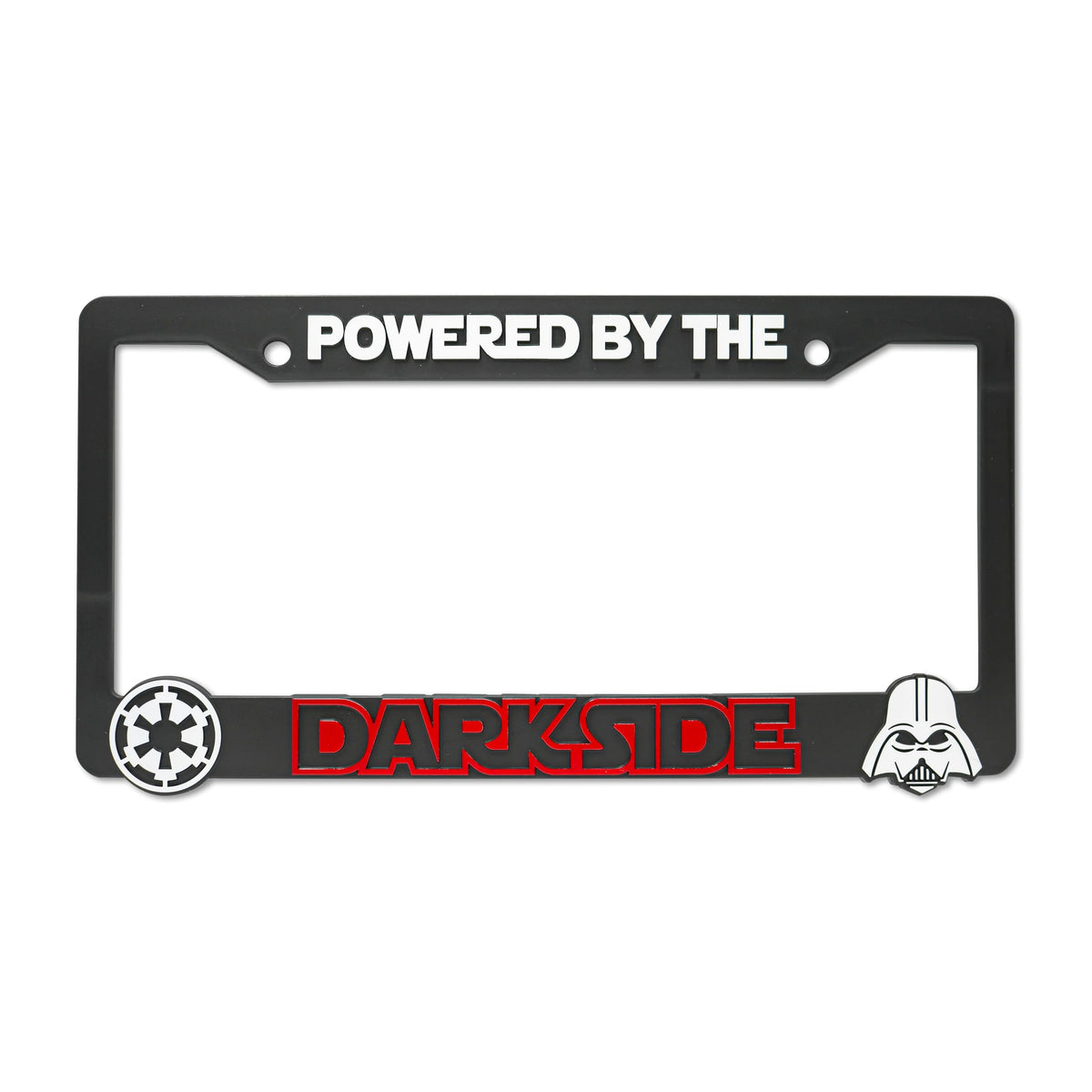 LP Frameworks Darkside 3D raised frame front view shows universal fit and black finish