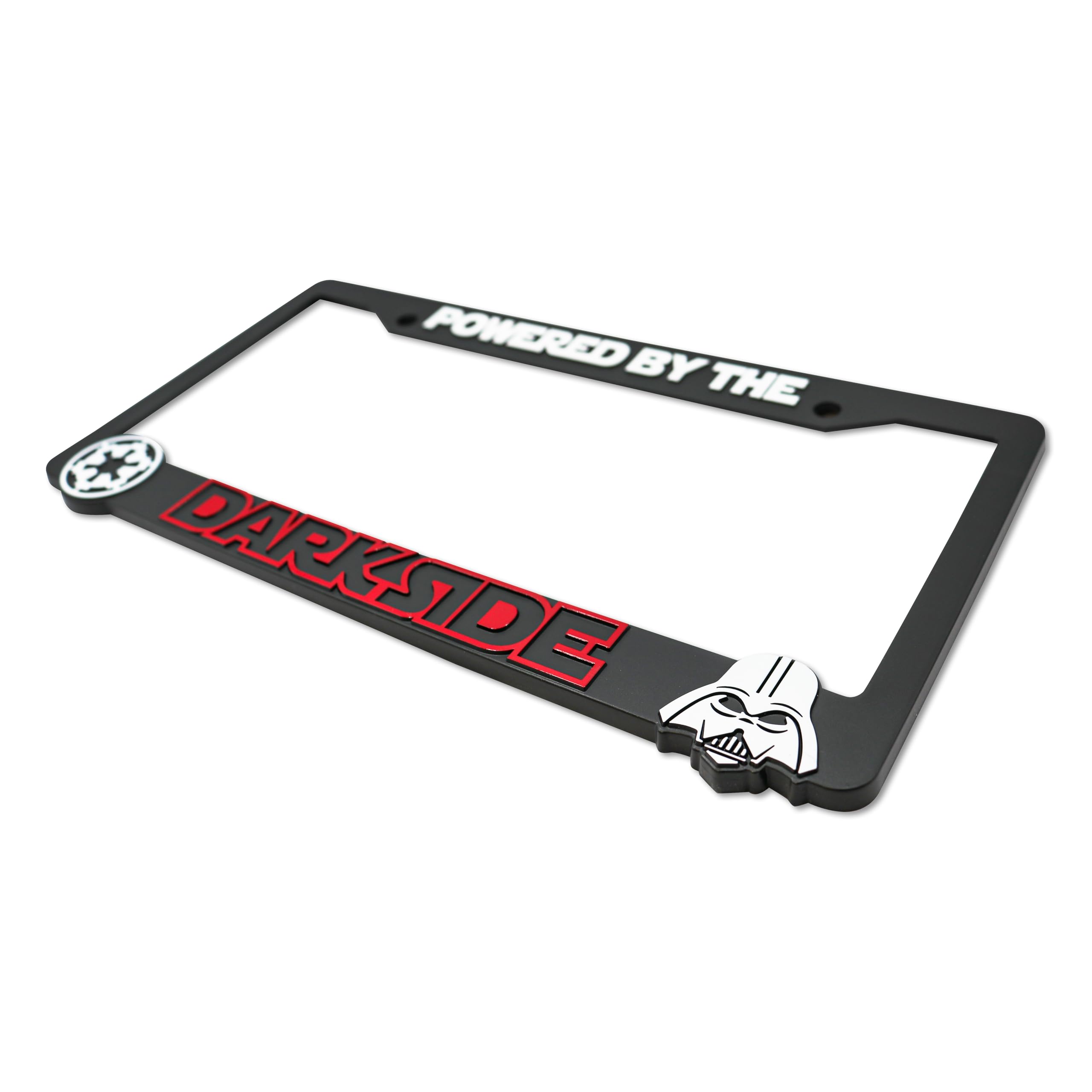 LP Frameworks Darkside license plate frame with matte black finish