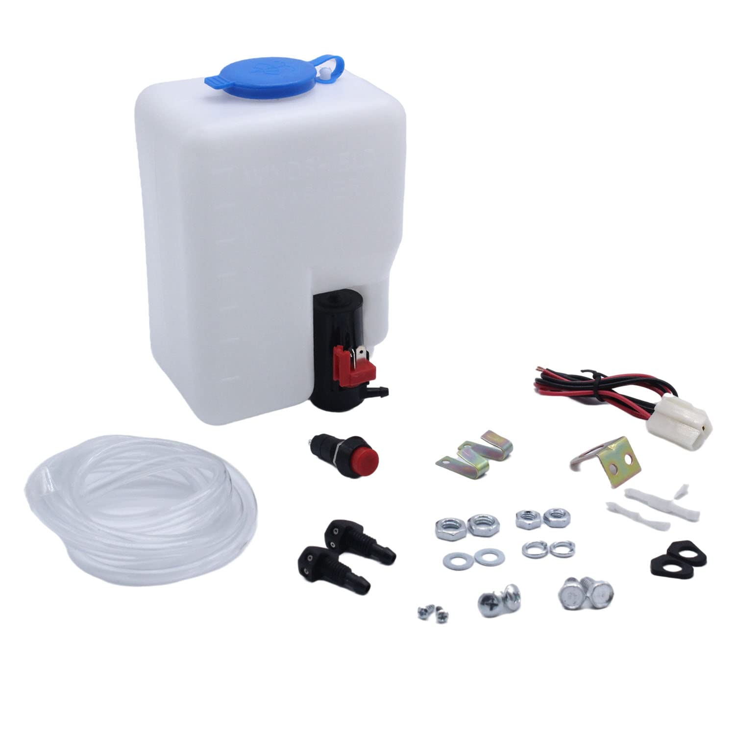 LPFIDI windshield washer bottle with mounting bracket for quick setup