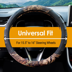LPI Truck Mossy Oak steering wheel cover camouflage pattern enhances interior style.