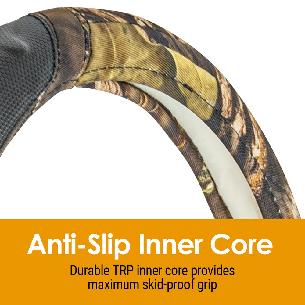 LPI Truck Mossy Oak steering wheel cover universal fit for large trucks and SUVs.