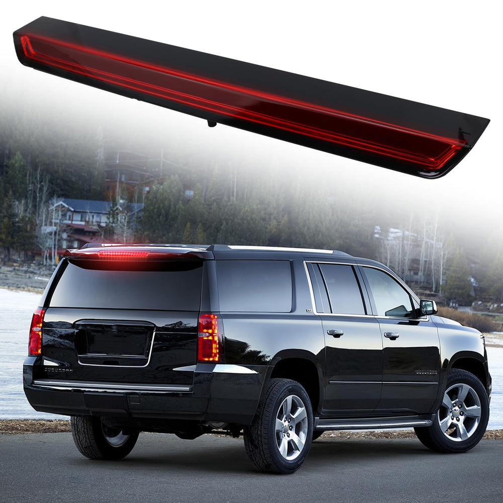 Lqito 3rd brake light full LED rear center waterproof image shows high visibility in poor weather.