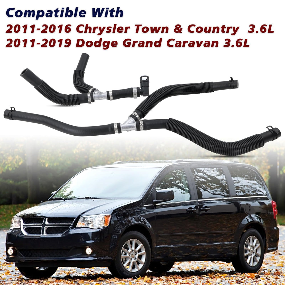 Lqito aluminum heater hose assembly shows easy installation in the engine bay.