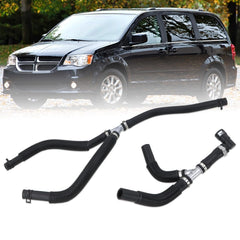 Lqito aluminum HVAC heater hose assembly for Grand Caravan engine bay; direct OEM replacement.
