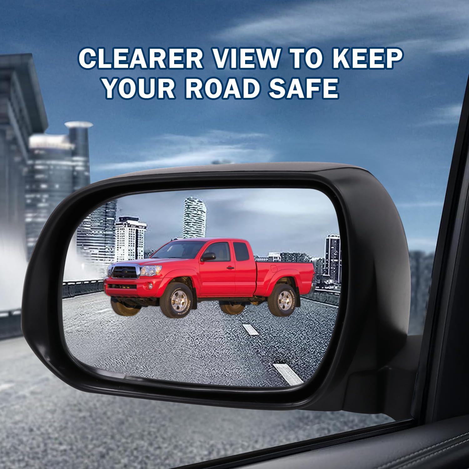 Lqito corrosion-protected mirror surface withstands harsh driving conditions.