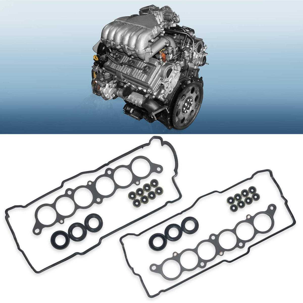 Lqito engine valve cover gasket set for Toyota 3.4 V6 sealing performance and reliability.