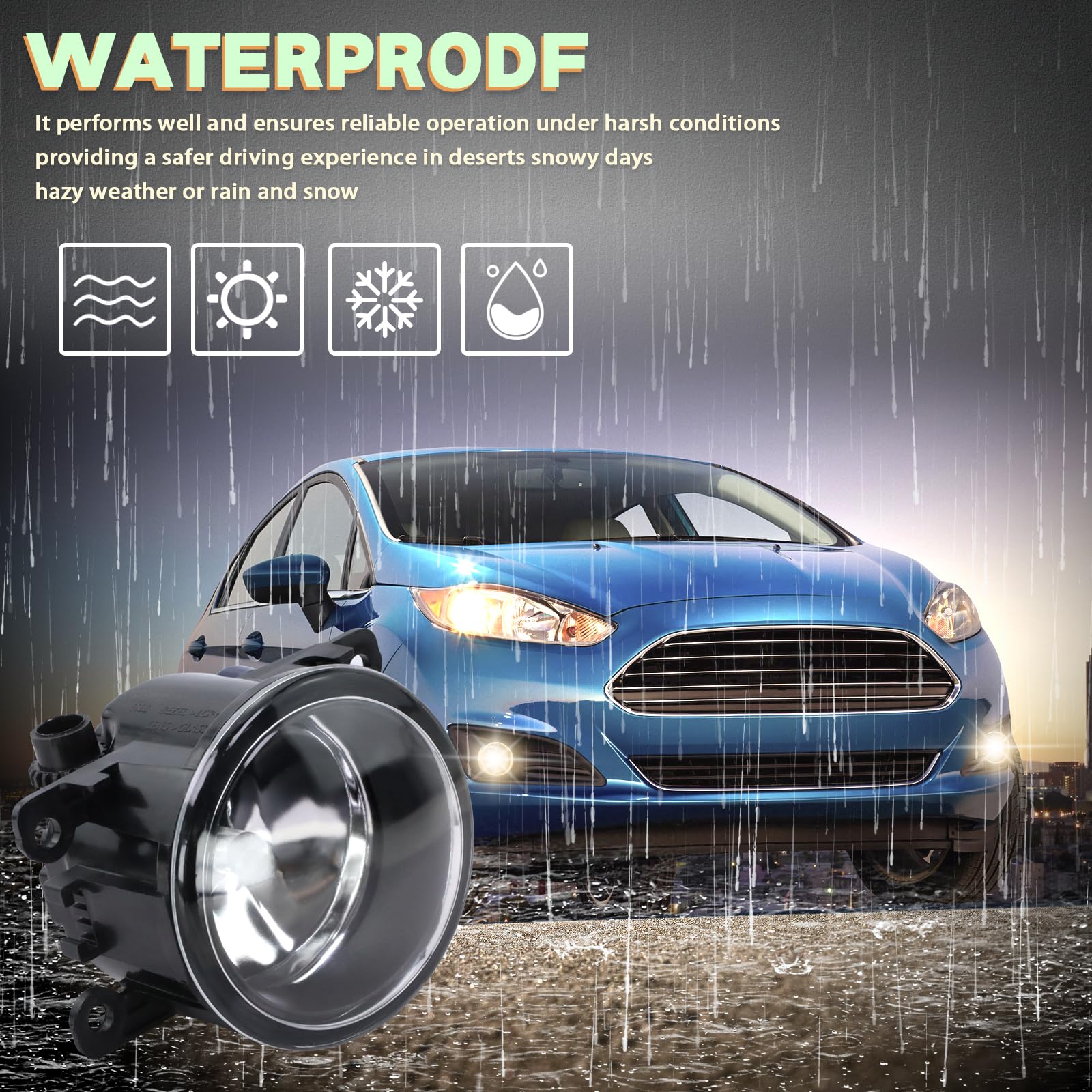 Lqito Fog Lights Daytime Visibility aids other drivers' awareness.
