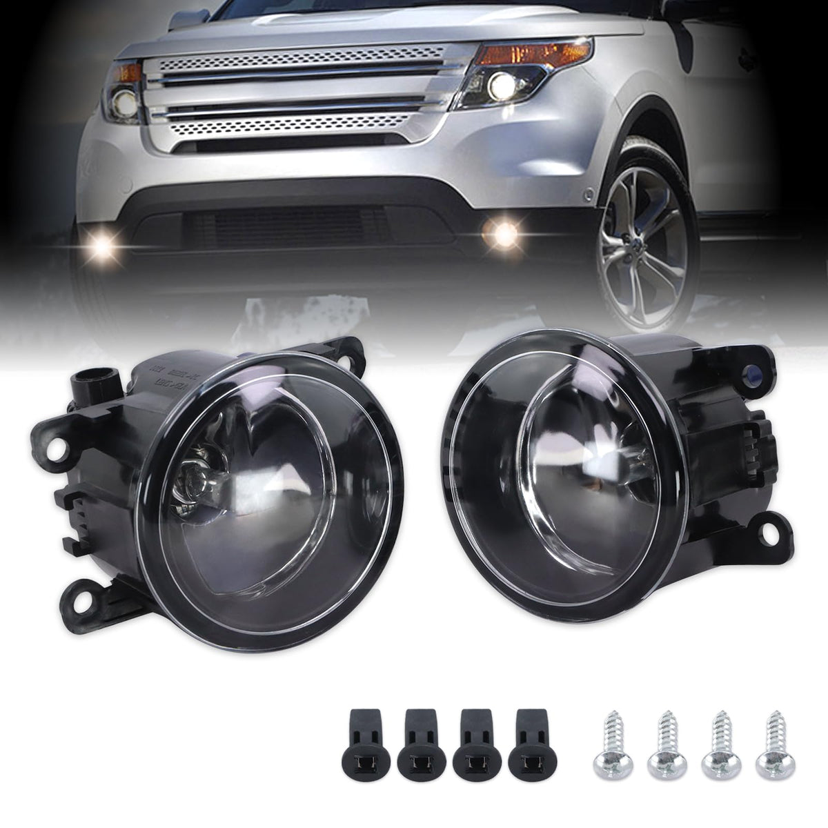 Lqito Fog Lights front view improve visibility in foggy conditions.