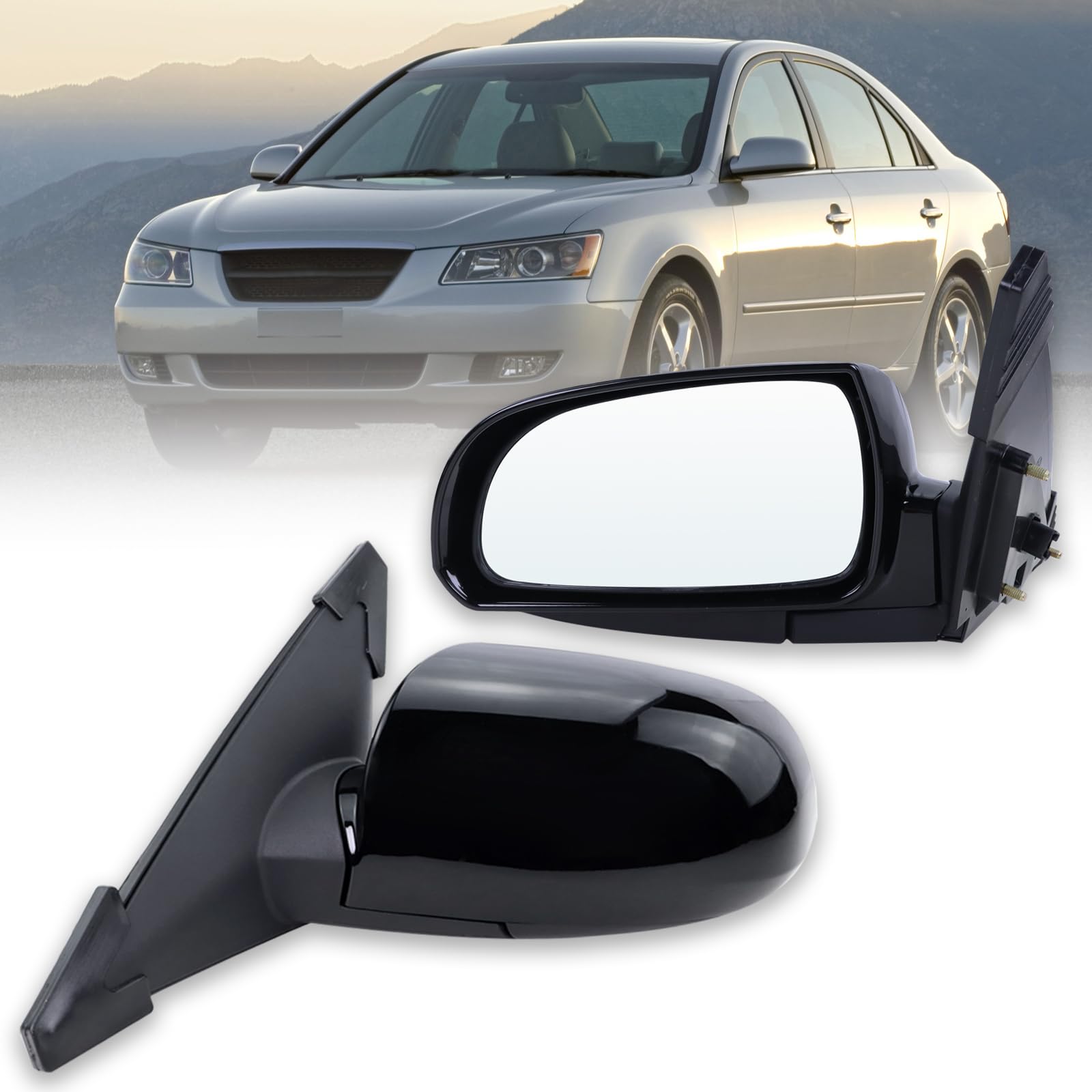 Lqito left driver mirror for Hyundai Sonata 2006-2010 improves rear visibility
