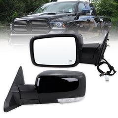 Lqito left driver mirror Ram 1500 front view, enhanced visibility and OEM fit