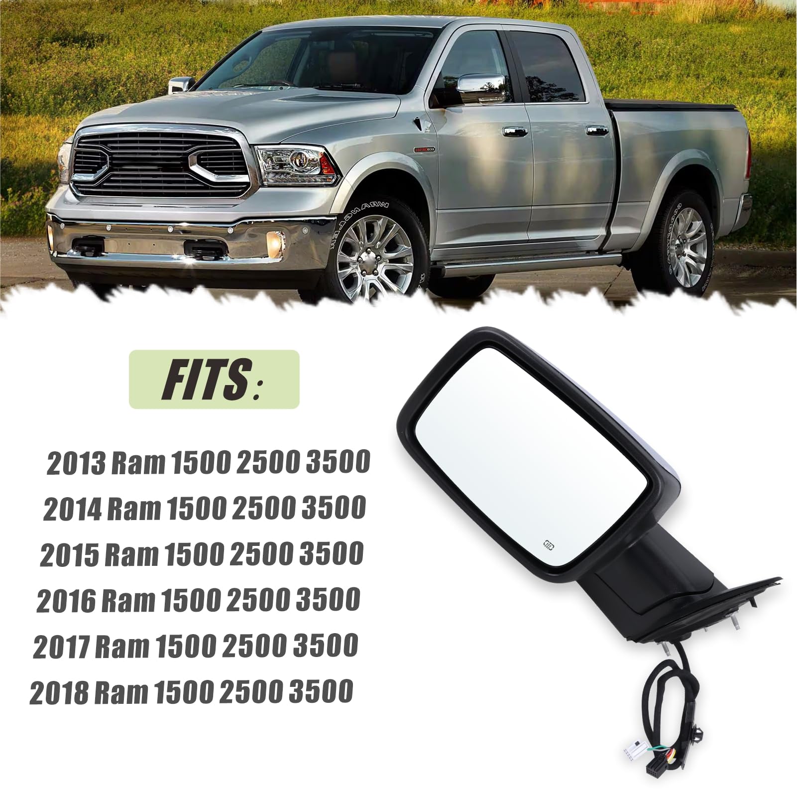 Lqito turn signal and puddle lights image improves visibility on approach.